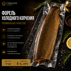 Форель холодного копчения тушка